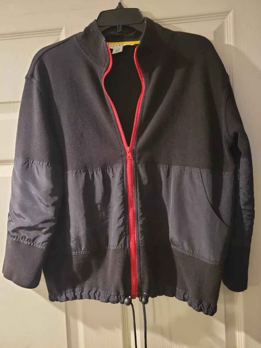 Adrienne Vittadini Sport Black Jacket Womens Medium Full Zip