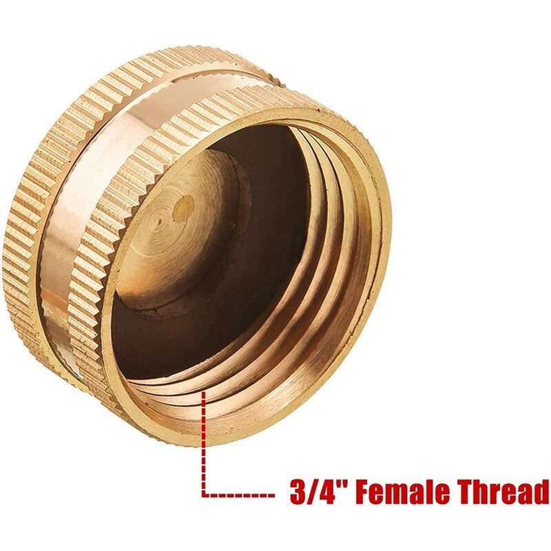 Garden Hose Female End , Brass Spigot with Extra 12 Washers, 3/4 Inch