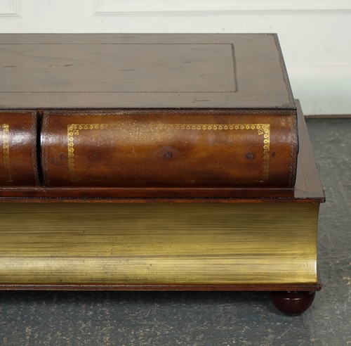 VINTAGE THEODORE ALEXANDER SCHOLARS STACK LIBRARY BOOKCASES COFFEE TABLE DRAWER - Picture 7 of 16
