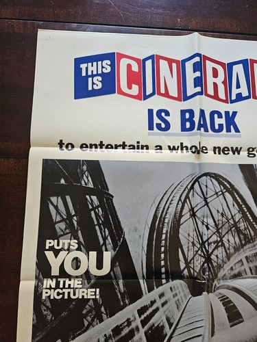 R1972 CINERAMA Original One Sheet Poster MOVIE THEATER TRAVELOGUE DOCUMENTARY - Picture 2 of 5