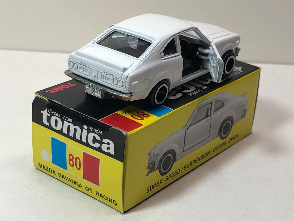 TOMY TOMICA No. 80 MAZDA SAVANNA GT RACING/RX-3 WHITE MADE IN JAPAN SHERRIFFS LE - Image 4 of 4