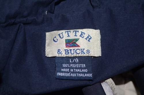 Cutter & Buck Mens Jacket Size L Windbreaker Blue Full Zip Packable - Picture 14 of 14