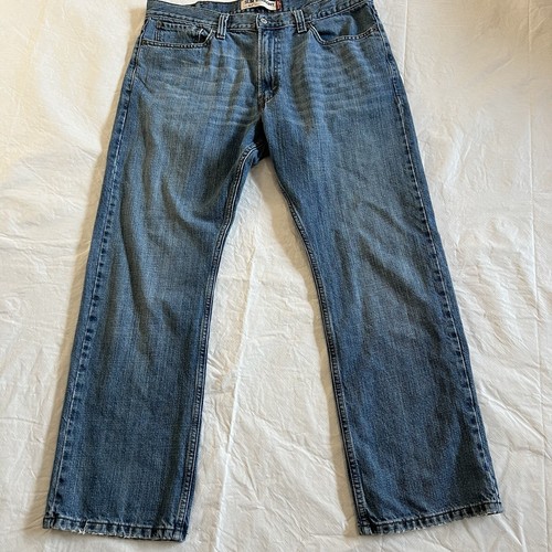 Levi's 514 Mens Jeans Size 38 x 30 Straight Leg Cotton Slim Fit Worn-In Faded