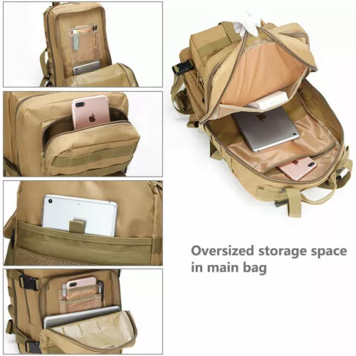 Military Tactical Army Backpack Rucksack 30L Camping Trekking Hiking Outdoor Bag - Picture 9 of 15