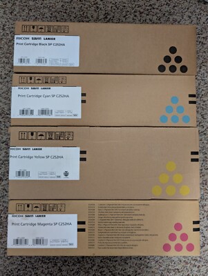 Ricoh SP-C252HA Set 407653 407654 407655 407656 Original Ricoh CMYK