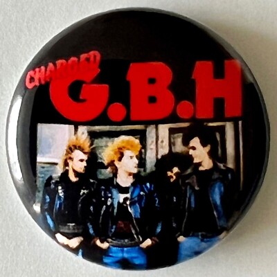 CHARGED GBH BAND Button pin badge (1 inch / 25mm)
