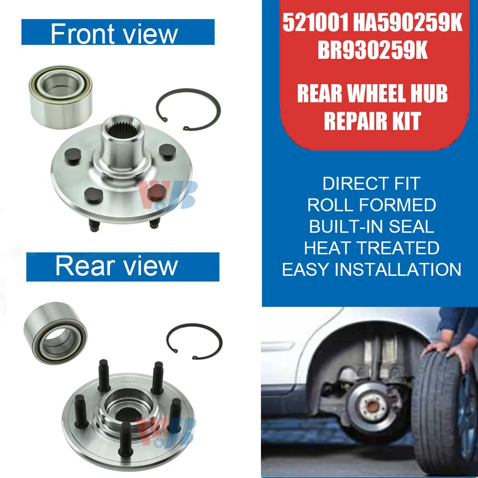 2PCS Rear Wheel Hub Repair Kit Fit for Ford Explorer Mercury Mountaineer 521001 Foto 2 de 4