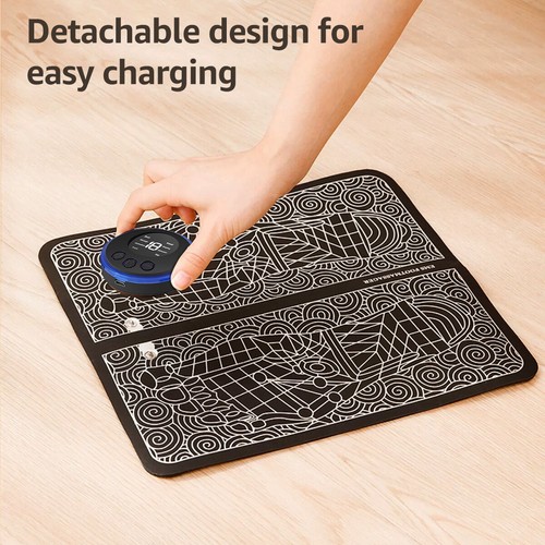 Portable Electric Foot Massager Pad Blood Circulation Muscle Stimulator Mat US - Picture 9 of 13