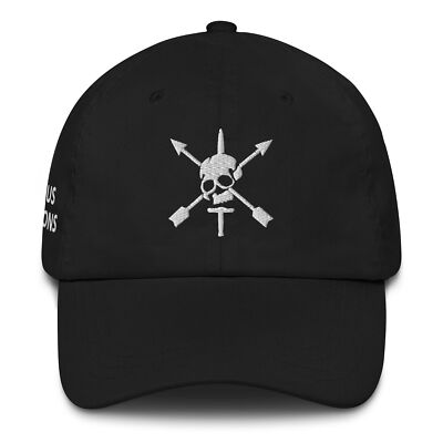 Nous Defions Skull Embroidered Hat White Thread