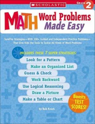 Math Word Problems Made Easy, Grade 2 - Paperback By Bob Krech - GOOD