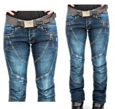 Jeans donna tecnici moto OJ Muscle blu lady Taglia 46 rinforzati protezioni