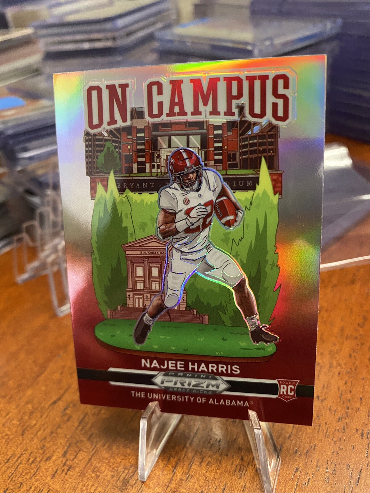 2021 Panini Prizm Draft Picks Najee Harris On Campus Crimson Tide / Steelers RB1