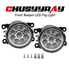 Pair Round Bumper LED Fog Light Left & Right For 2019 2020 2021 2022 Ram 1500