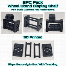 Wheel Stand Display Shelf 3D Printed For 1/64 Scale Hot Custom Diorama Wheel