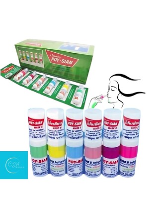 2 set x 6 POY SIAN MARK 2 II NASAL INHALER CAMPHOR OIL and EUCALYPTUS MENTHOL