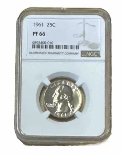 1961 Washington Quarter 25C NGC PF66