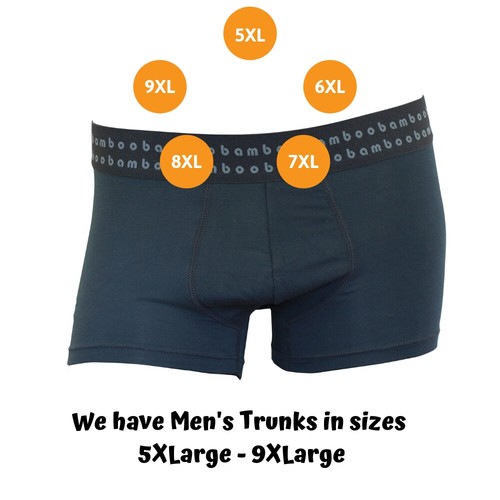 Plus Size Mens Underwear 6XLarge Bamboo Underwear, Natural and Easy on