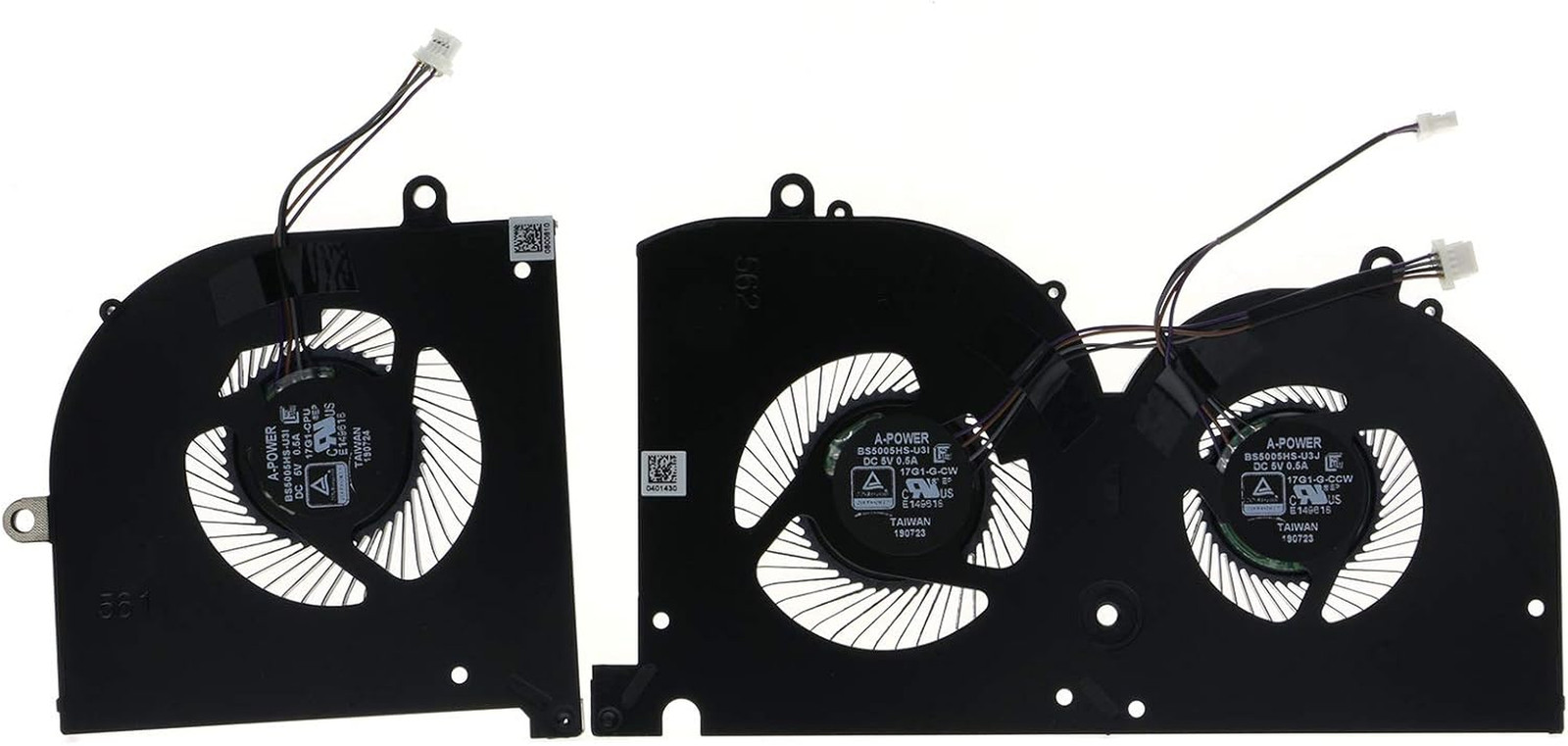 CPU+GPU Cooling Fan for MSI GS75 Stealth P75 Creator MS-17G1 MS-17G2, 7E+1 Micro