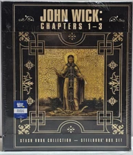 John Wick Chapters 1-3 Stash Book Steelbook Box Set - New - 4K UHD, Blu-Ray