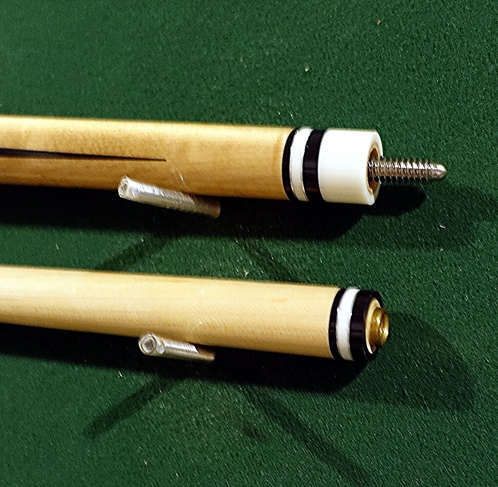 Vintage Adam Balabushka Replica Pool Cue 4pt all inlaid billiards