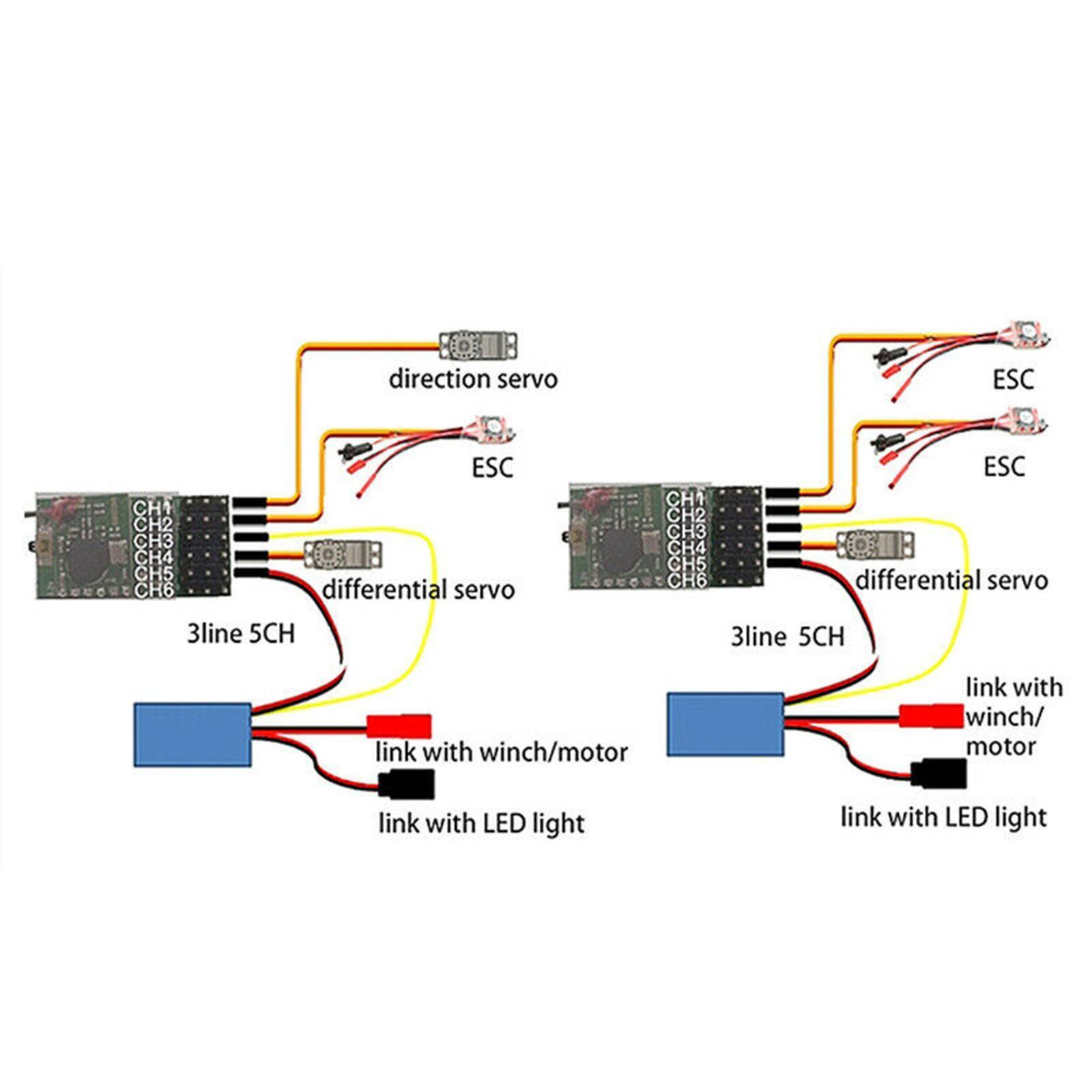 P6FG 2.4 Receiver with Gyro for DumboRC RC X6 Transmitter Remote Controller