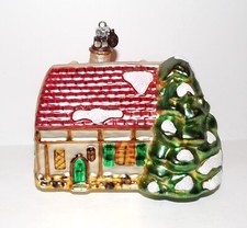 STUNNING DEPARTMENT 56 MERCURY GLASS VILLAGE HOUSE ORNAMENT IN BOX