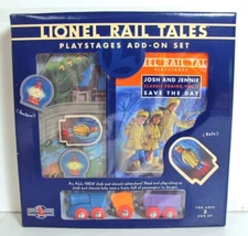 LIONEL RAIL TALES TRAIN SET W/BOOK & FIGURES JOSH & JENNY WOODEN COMPATIBLE BRIO