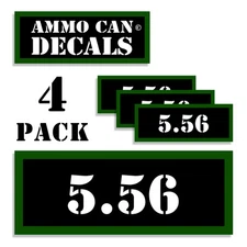 5.56 Ammo Can 4x Labels Ammunition Case 3"x1.15" stickers decals 4 pack 5.56 CAL