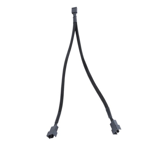 4-Pin PWM to Dual PWM Sleeved Computer Case Fan Power Y-Splitter Adapter Cable - 第 4/5 張圖片