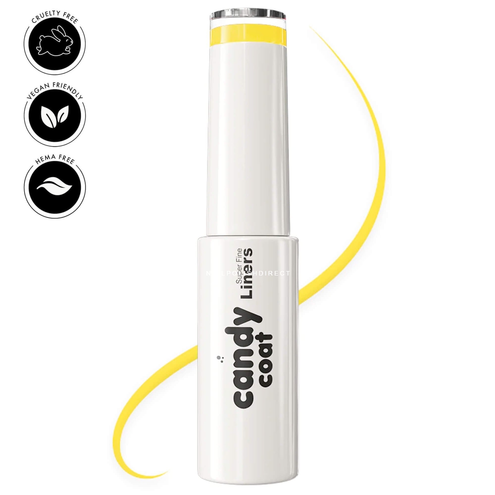 Candy Coat Hema Free Gel Nail Art Liner - Yellow 10ml