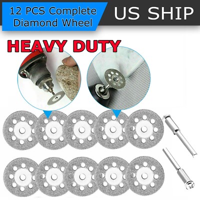 12x Diamond Cutting Wheels For Dremel Rotary Tool die grinder metal Cut Off Disc