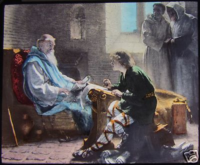 Glas Magic Lantern Slide THE LAST CHAPTER PENROSE C1890 ENGLISH RELIGION