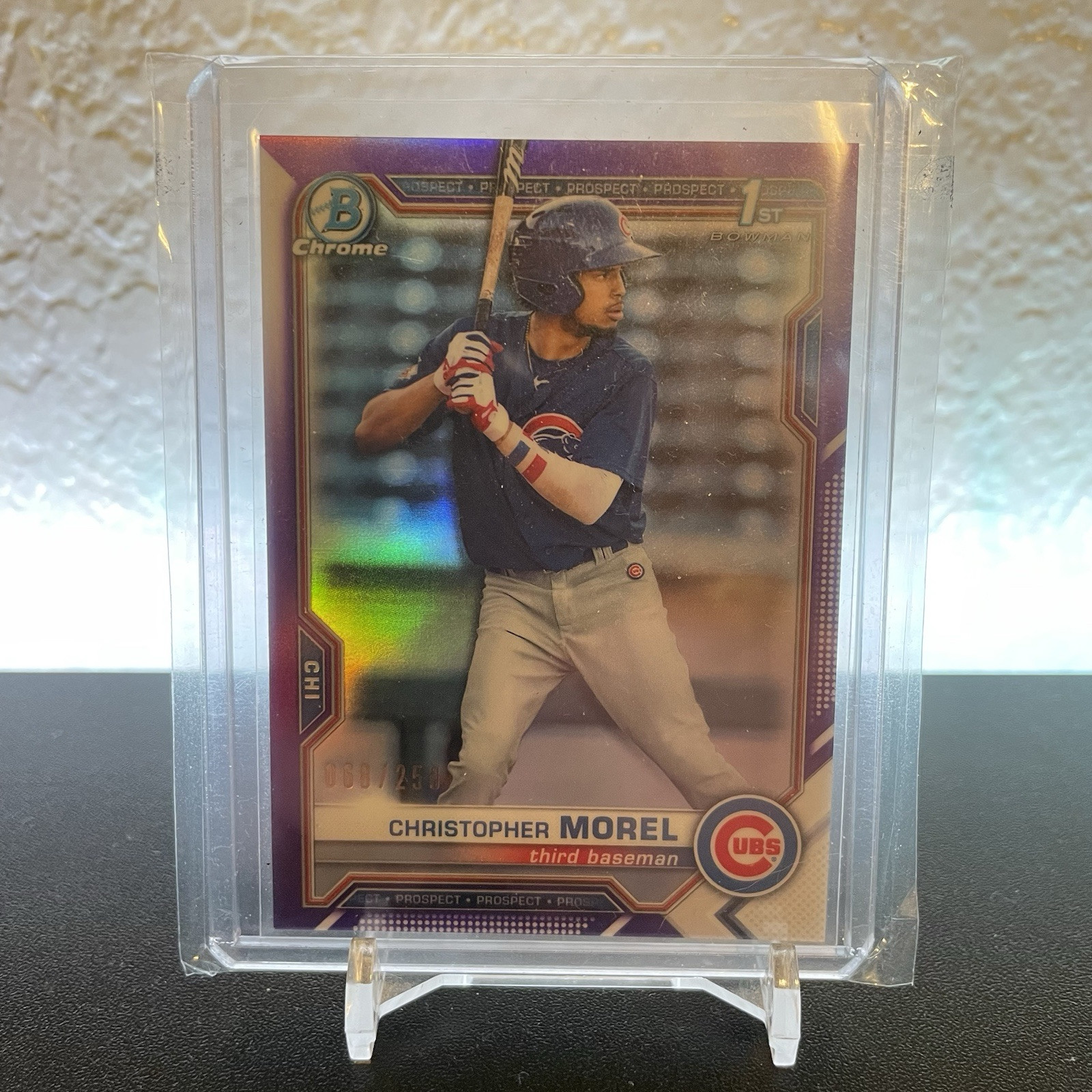2021 Bowman Chrome 1st Christopher Morel Purple Refractor 068/250 #BCP-131