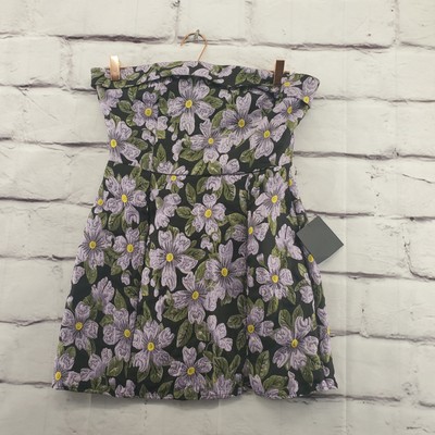 LULUS Mini Dress Womens Medium Tapestry Sleeveless Floral Muticolor NWT