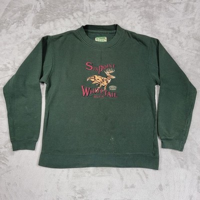 Vtg Wildlife Whitetail Deer Sweatshirt Ozark Trail Made In USA 80s 90s Medium