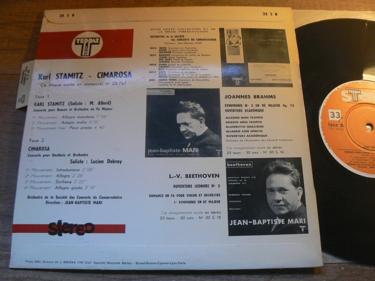 25 cm 33t - Jean Baptiste Mari - Teppaz -karl stamitz