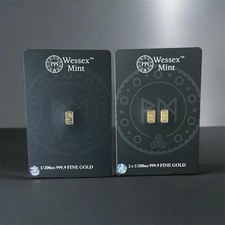Wessex Mint Britannia & George & Dragon 3 x Gold Bar 1/200oz 999.9. Retail £200