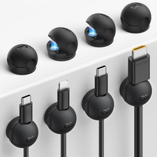 8Pack Magnetic Cord Organizer Clips - Mini-Soft Silicone Cable Management for