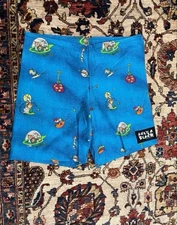 Vintage Life’s a Beach Jetsons Cartoon Print Cotton Shorts Blue Size S USA