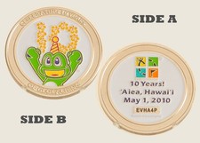 10th Anniversary Hawaii Geocaching Trackable Challenge Coin 1 22