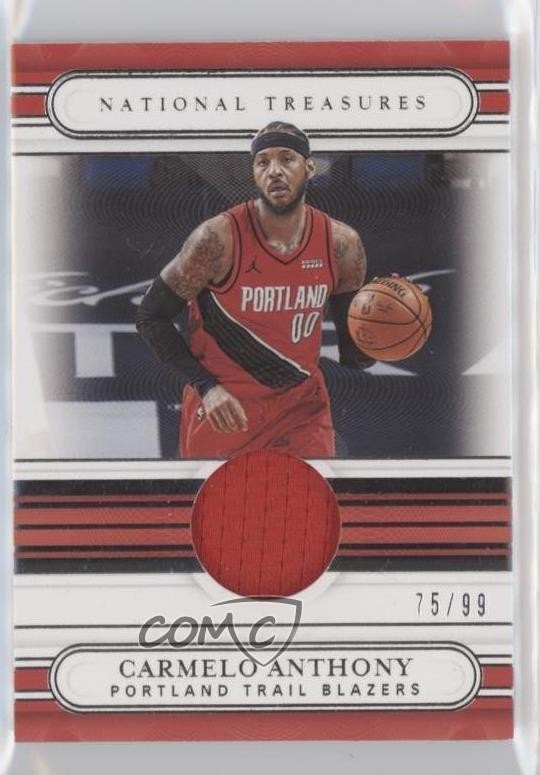 2020-21 Panini National Treasures Jersey 75/99 Carmelo Anthony #JT-CMA HOF 0f7c