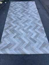 Vinyl Flooring, Brown Herringbone Effect 3m X 1.38m