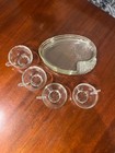 Vtg. Hazel Atlas Glass Parti-Ade Luncheon Snack Plates And Cups Set of 4 — photo 5