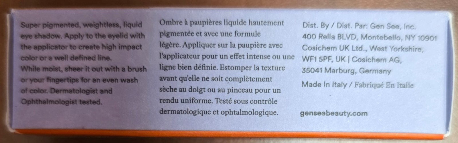 Gen See Mixed Media Matte Liquid Eyeshadow - ROSE WATER, 1 Count 