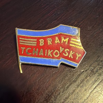 Vintage Bram Tchaikovsky Flag Pin