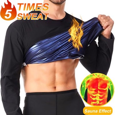 Fitness Herren Sauna Top Bauchkontrolle Taille Trainer Body Shaper Schweiß Shirt