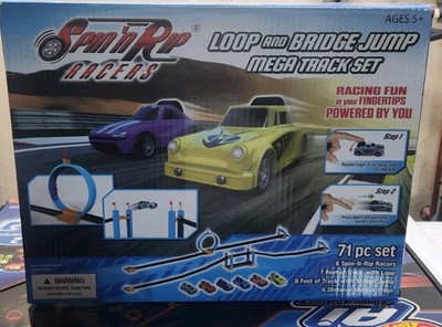 Spin N Rip Racers Set, Bridge Jump And Loop Mega Track Set