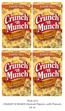 (4 pack) CRUNCH 'N MUNCH Caramel Popcorn with Peanuts, 12 oz.