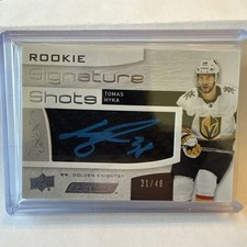 2018-19 Upper Deck Engrained Rookie Signature Shots Tomas Hyka Rookie Auto /49