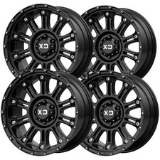 Set-4 Xd Series Xd829 Hoss 2 17x9 5x5 -12mm Gloss Black Wheels Rims 17 Inch